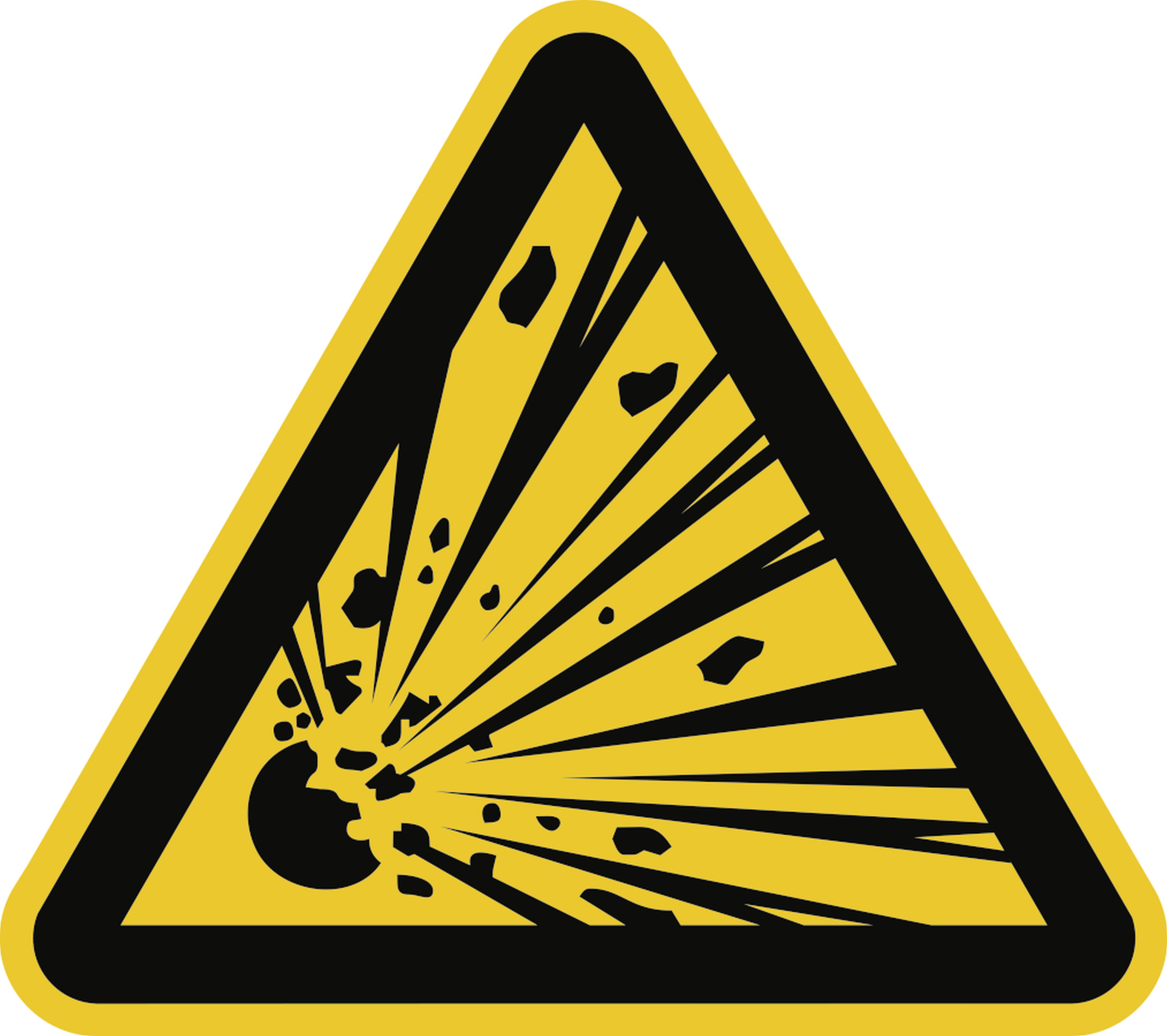 Warnzeichen Warnung Explosionsgefährliche Stoffe, 400mm SL | Herbach