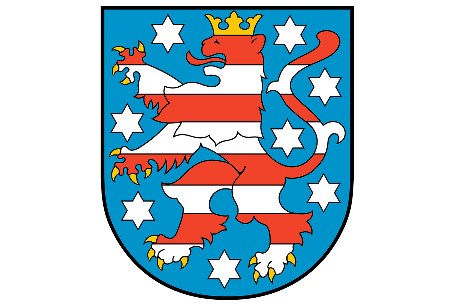Флаг и герб Тюрингии